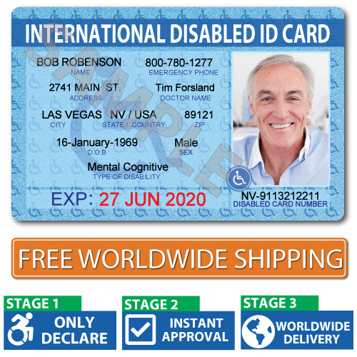 Illustration representing a disability identification card.